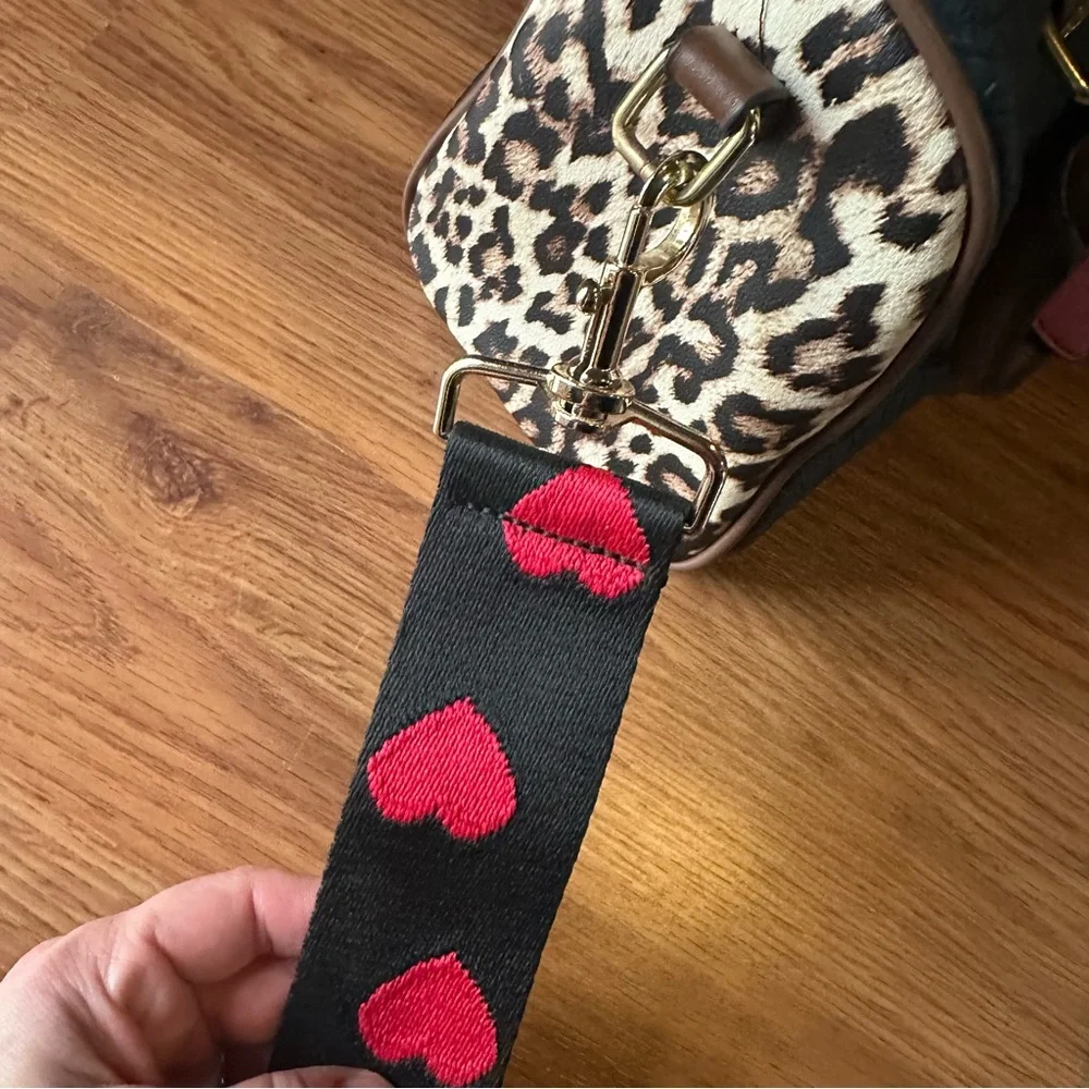 Women’s Juicy Couture‎ Black and Leopard Crossbody Satchel Purse Bag - Picture 2 of 13